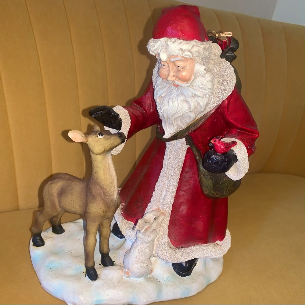 Santa and reindeer friends